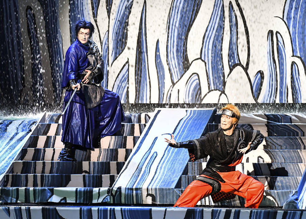 新作歌舞伎 Naruto ナルト 舞台上に滝が出現 忍術に圧倒 見どころ 囲み取材レポート Numan