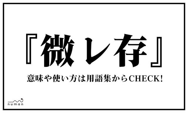 微レ存 びれぞん とは 意味 用語集 Numan