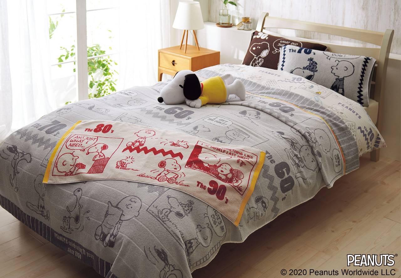スヌーピー 生誕70周年記念の寝装品シリーズ 掛ふとんカバーやおひるね専用ピローなど Numan