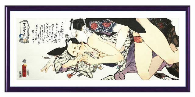 『百と卍』が江戸浮世絵木版画化1